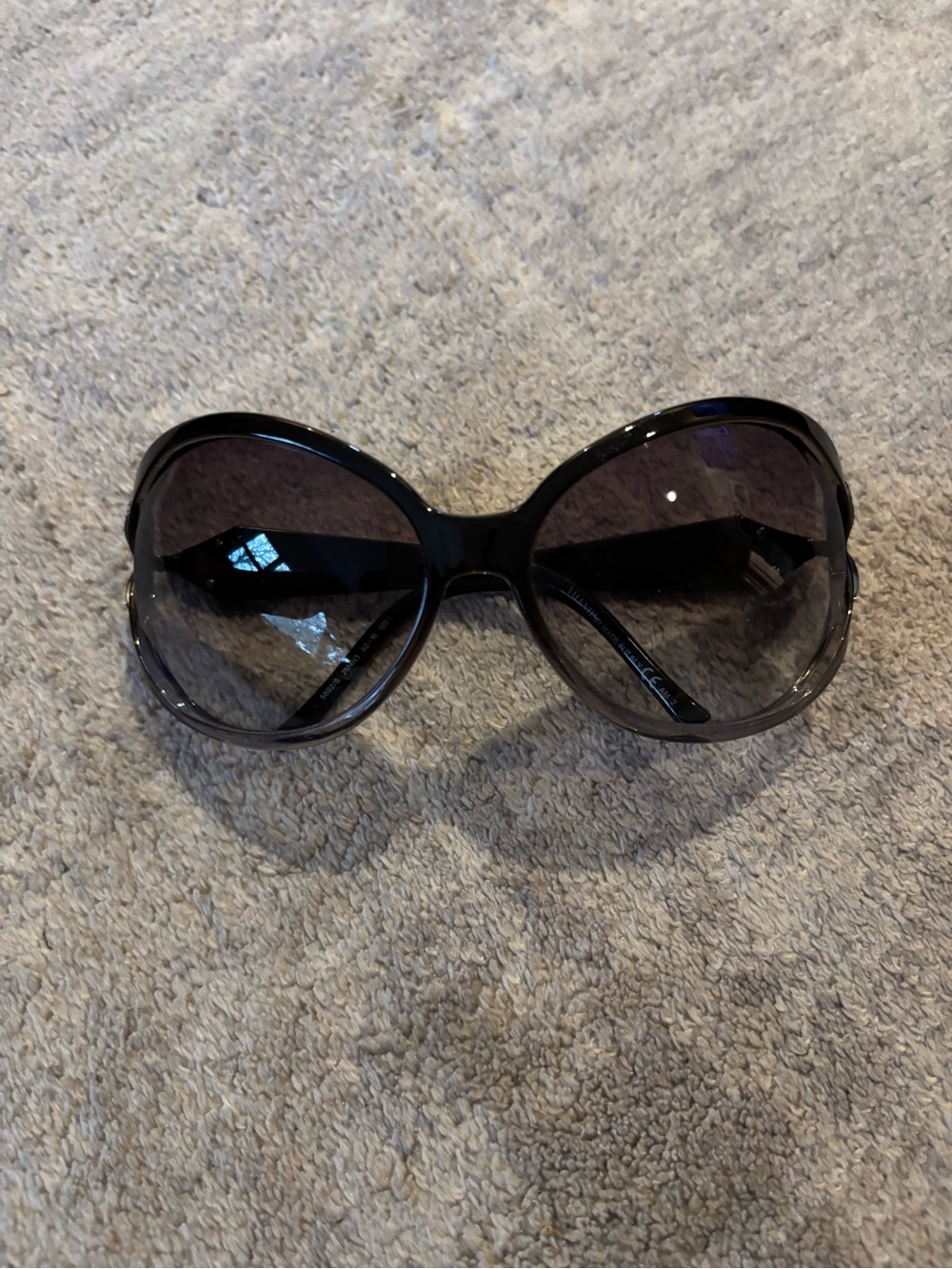 Valentino Women's Black Oversized Gradient Sunglasses
